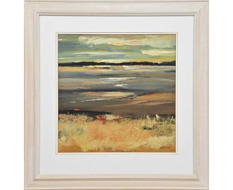 * MARY DAVIDSON (SCOTTISH b. 1955), LAST OF THE LIGHT, MULL gouache on paper, signed, titled label versomounted, framed and u