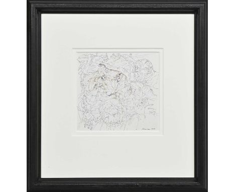 * PETER HOWSON OBE (SCOTTISH b. 1958), UNTITLED NO. 16 ink on paper, signed and dated 2016, titled label versomounted, framed