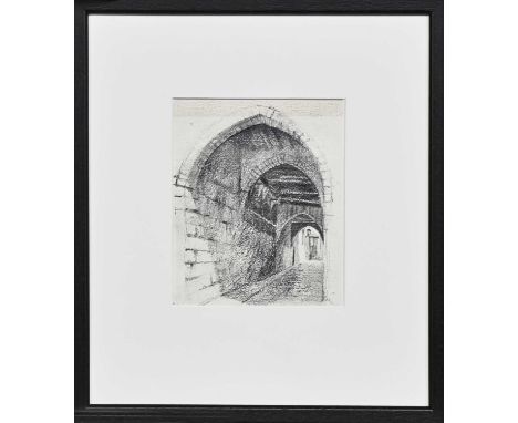 * DAVID MARTIN (SCOTTISH b. 1975), ALEPPO pencil on paper, signed and titled versomounted, framed and under glassimage size 1