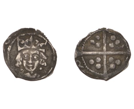Edward IV (Second reign, 1471-1483), Light Cross and Pellets coinage, Penny, Dublin, pellets by neck, rev. plain cross, 0.47g