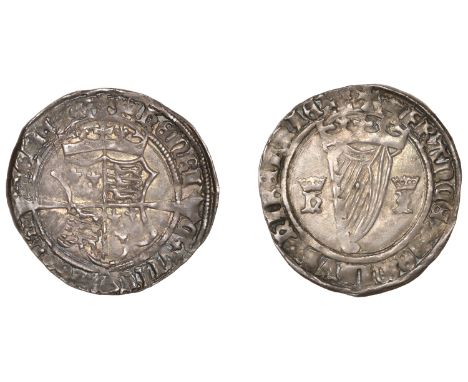 Henry VIII (1509-1547), First Harp issue, Groat, mm. crown, hi [Jane Seymour], 2.47g/8h (S 6473; DF 202). About very fine, ob