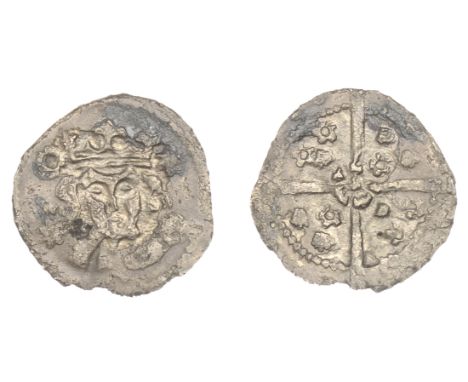 Edward IV (Second reign, 1471-1483), Suns and Roses coinage, Penny, Dublin, rose and sun by crown, large sun and rose by neck