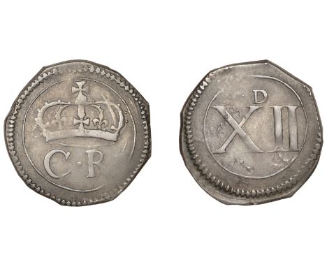 Charles I (1625-1649), Ormonde Money, Shilling, pellet between C R, regular lettering, 5.81g/8h (S 6546; DF 297). Very fine, 