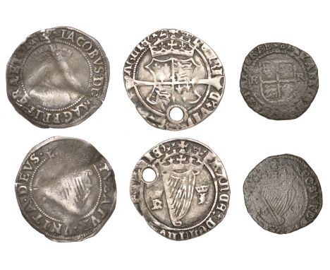 Henry VIII (1509-1547), First Harp issue, Groat, mm. crown, hi (Jane Seymour), 2.37g/8h (S 6473; DF 202); Elizabeth I, Penny,