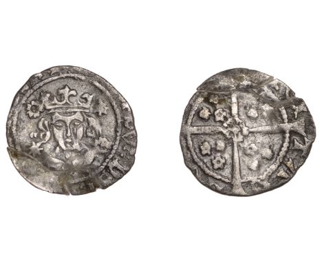Edward IV (Second reign, 1471-1483), Suns and Roses coinage, Penny, Dublin, rose and sun by crown, large sun and rose by neck