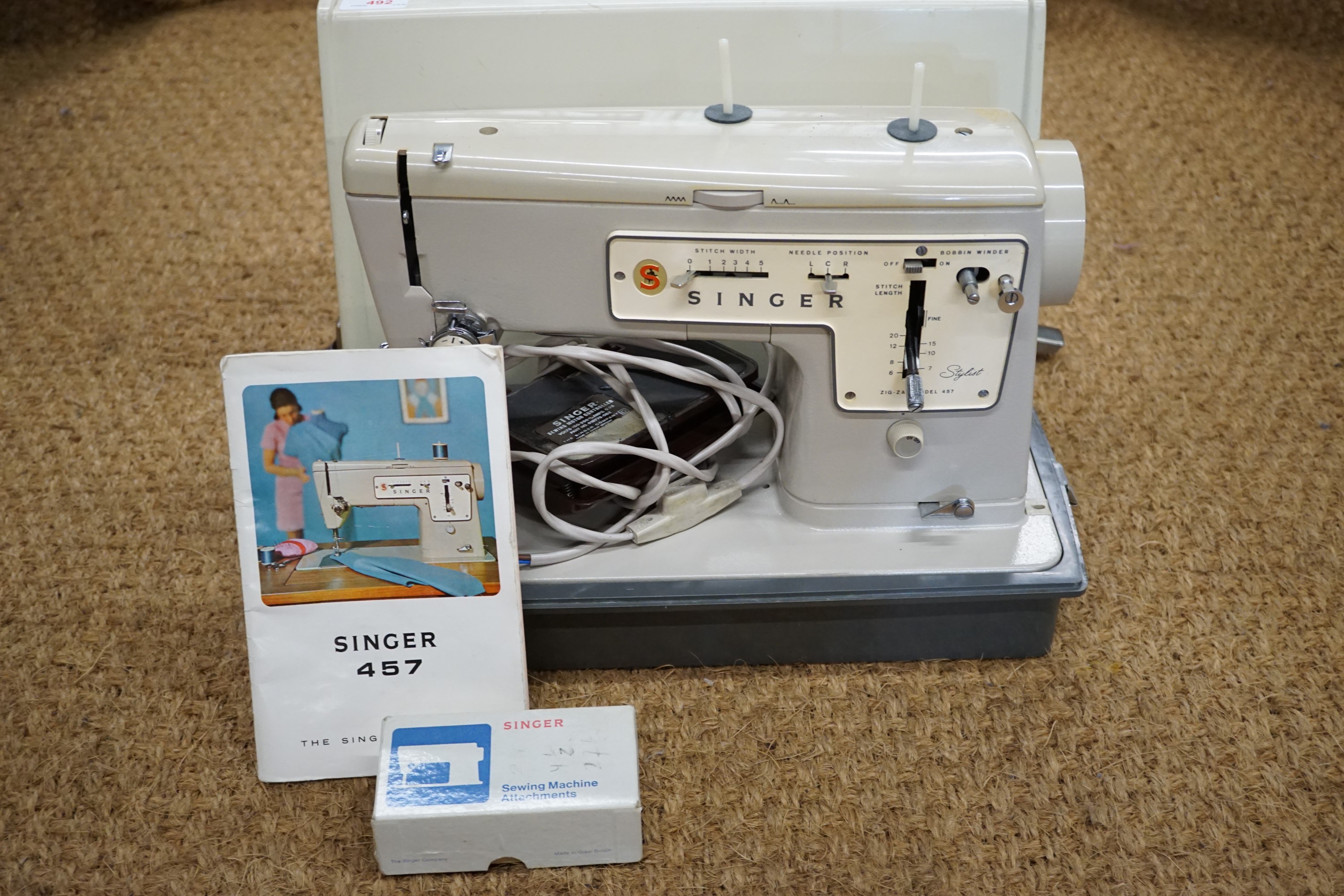 A Singer 457 electric sewing machine