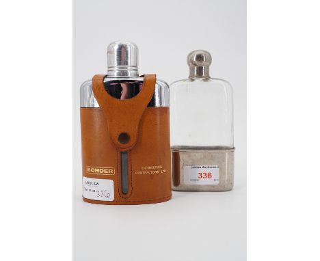 A Border Engineering Hip Flask and one other