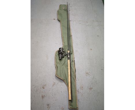 A Warrior 12' carp fishing rod and Mitchell Avocet R fishing reel, cased 