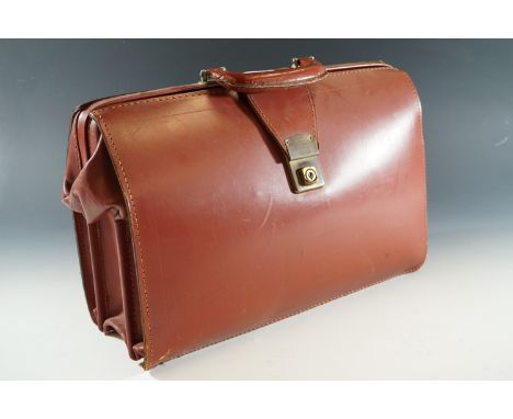 A vintage hide briefcase