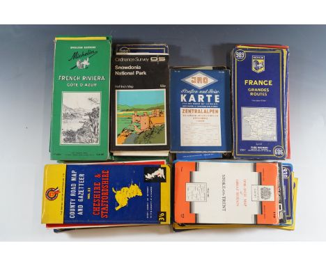 A quantity of Ordnance Survey maps etc