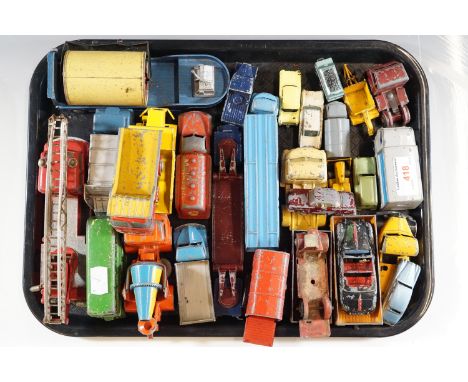 Vintage Corgi model cars and vans etc, including a Matchbox Car Transporter etc