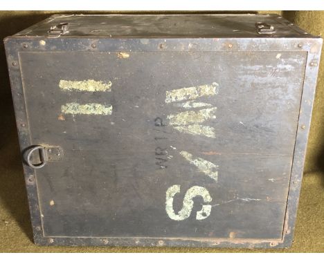 A Second World War German Army field radio equipment set transit chest