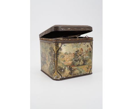 A vintage tinplate 'Nelson's Gelatine Lozenges' counter-top tin containing early 20th Century and later buttons and snap fast