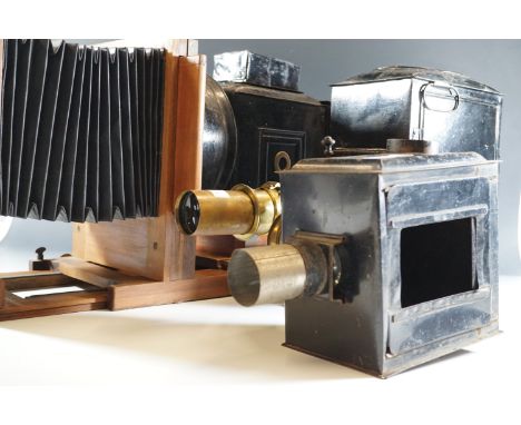 Three antique magic lanterns