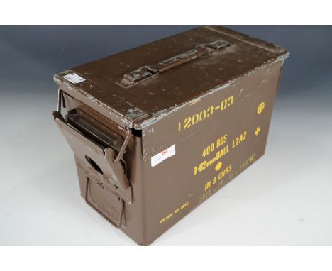 A military ammunition box
