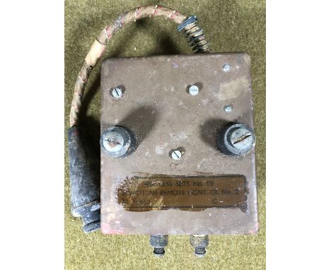A British army Wireless Set No 19 Junctions Remote Control No 2