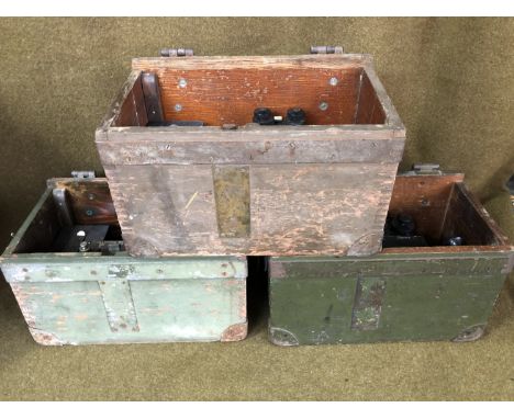 Three Second World War British army fullerphones