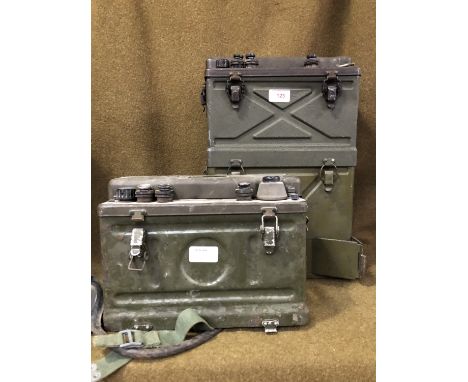 A US Army Signal Corps BC-1000-A manpack radio and one other (latter incomplete)