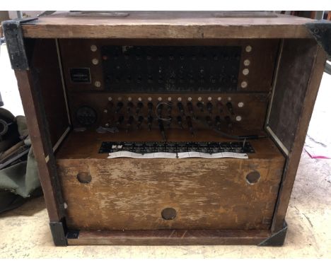A Second World War British army telephone Switchboard F &amp; F
