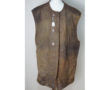A British army leather "trench" jerkin