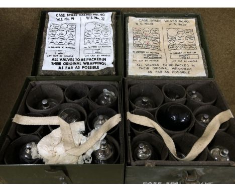 Two British Army Nos 19 / 22 Spare Valve Cases and contents