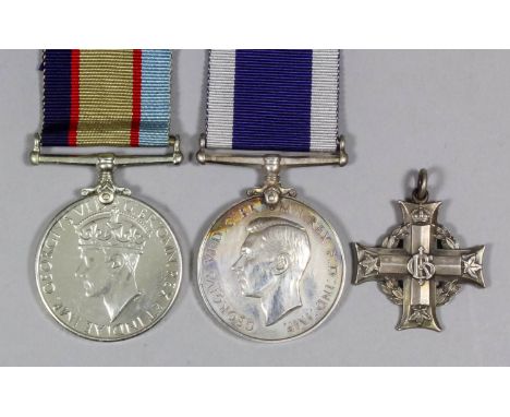 A First World War Canadian silver Memorial Cross to "718025 Pte. H.R. Barrett", a George VI Australia Service Medal 1939-1945