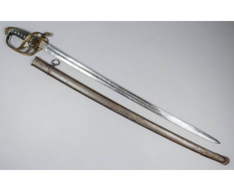 A Victorian Officer's sword by Henry Wilkinson of London (No. 969), the 30ins bright steel blade bearing maker's name and add