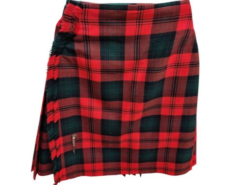 A Scottish Pringle Product Skye Woollen Mills Kerr Red traditional&nbsp; kilt