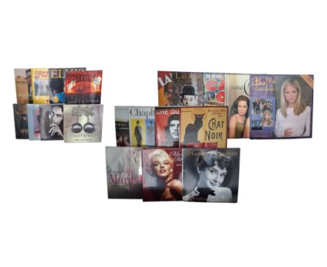 Movie, TV and music interest - NOS wall calendars including AC/DC Family Jewels, 2006; Bob Marley 2006; The Beatles, 2006; De