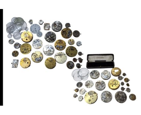 Watch and pocket watch movements - a Army &amp; Navy Co-operative Society Ltd, 105 Victoria St., London signed pocket watch m