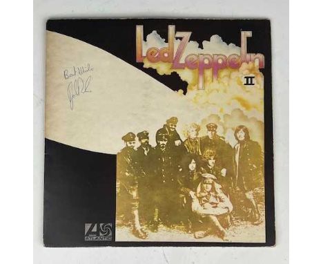 Led Zeppelin - Led Zeppelin II, UK 3rd pressing Atlantic 588198, stereo, red and plum label, signed in blue ball point to the