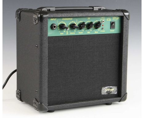 A Stagg 10 GA guitar amplifier, serial no. 1504M00003-206, in original box and packaging.Appears to be in as new condition.