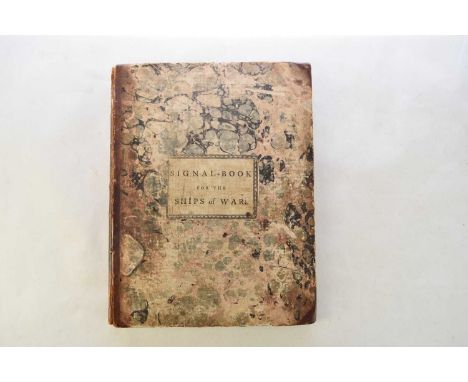 SIGNAL BOOK FOR THE SHIPS OF WAR, 1794. Printed book with extensive manuscript notes and hand coloured flags. West Indies Sta