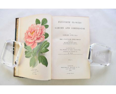 STEP, Edward, Favourite Flowers of Garden and Greenhouse, 4 vols 1896. With 316 chromo plates. Half calf. With LANDSBOROUGH, 