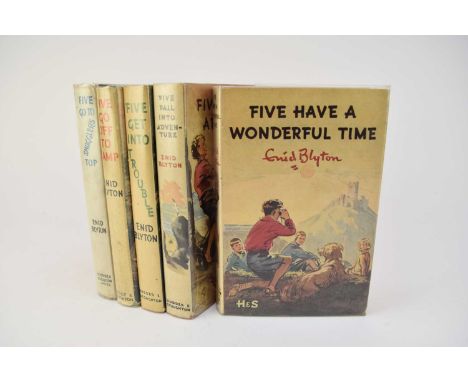 BLYTON, Enid, Five Go to Smuggler's Top, 1st edition July 1945, in d/w. With 34 other Famous Five and Secret Seven titles, al