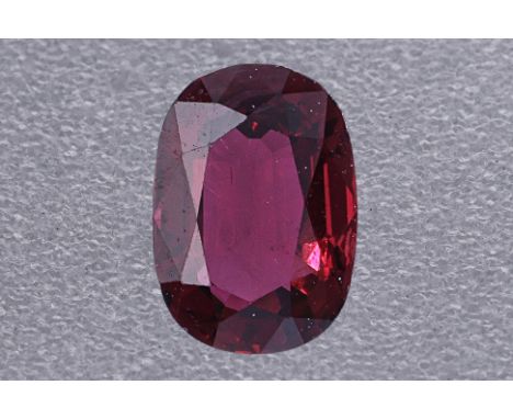 A LOOSE RUBY GEMSTONE
Featuring an oval cut ruby weighing approximately 1.12 Cts, eye clean. Accompanied with Nan Yang Gemolo