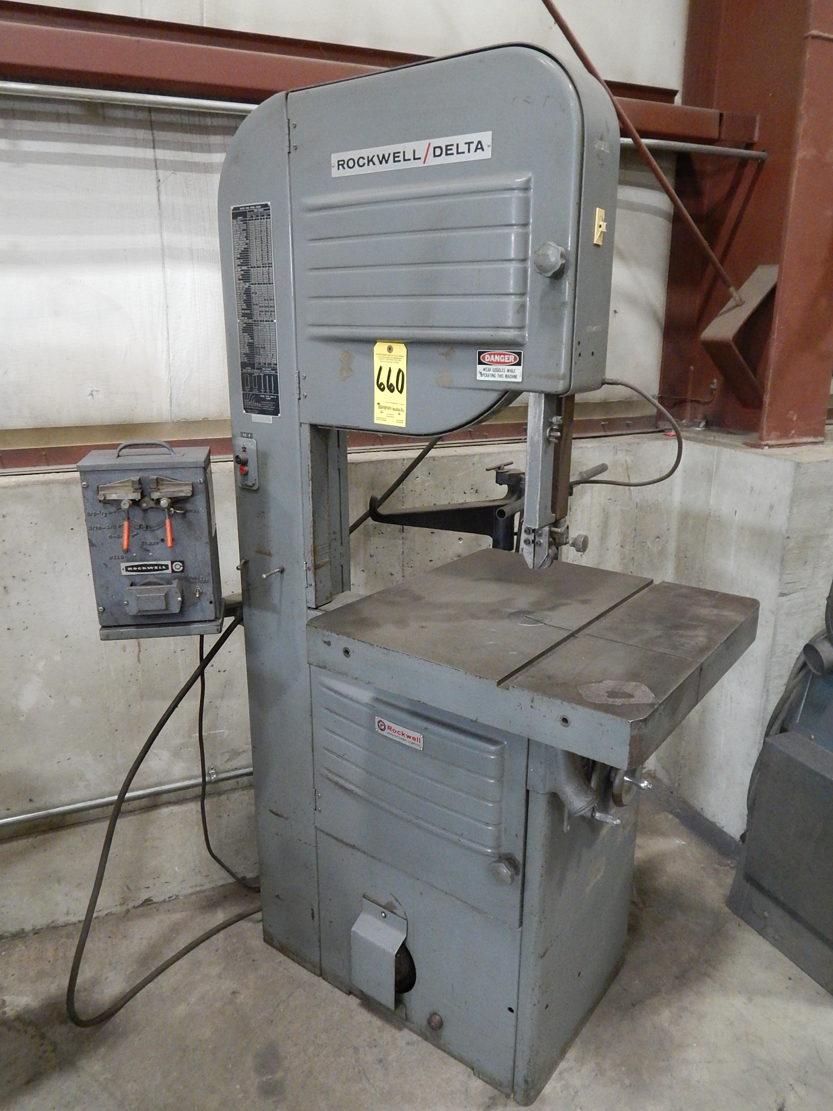 Rockwell Model 28365 20" Metal Cutting Vertical Bandsaw SN 1473139