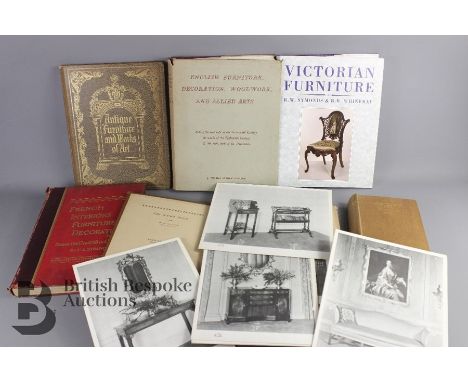 Six Antique Industry Reference Books, including (i) 17th,18th and 19th century English Furniture Woodwork, Decoration, (ii) W