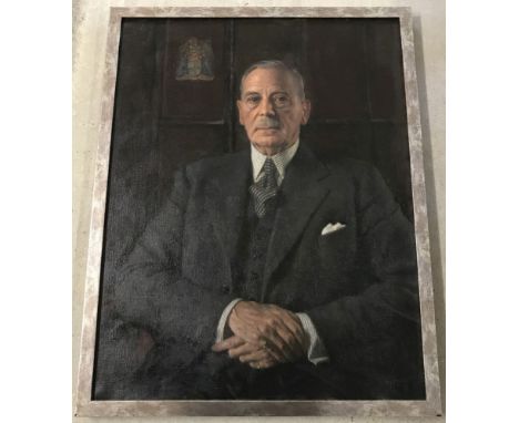 Harold Knight R.A. (1874-1961) - large portrait oil on canvas. Portrait of a Gentleman possibly identified as Charles Archiba