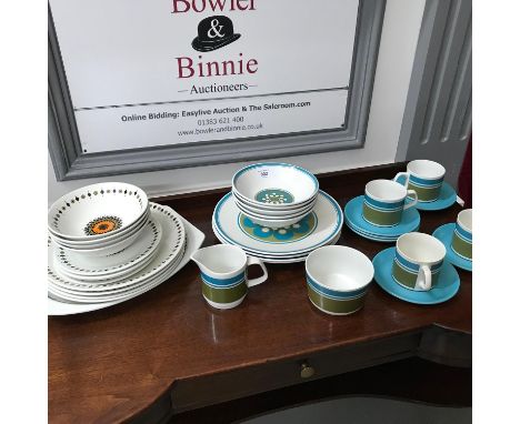 A Lot of two J &amp; G Meakin retro dinner / coffee sets. 
