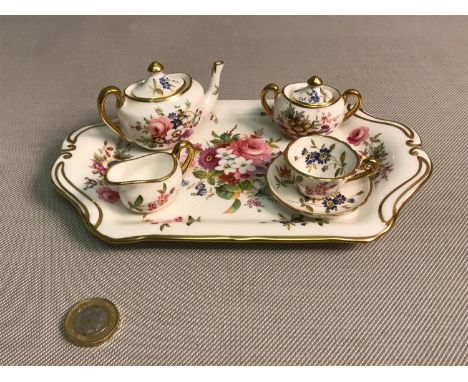 Small Hammersley tea for 1 miniature tea set service. 