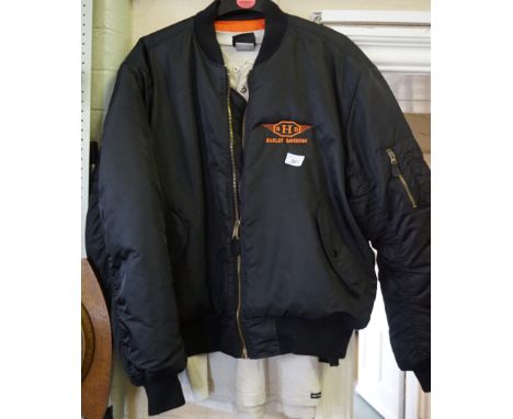 A Harley Davidson biker jacket and matching t-shirt. CONDITION REPORT: Lot 301: size XXL