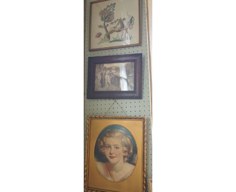 A oil on canvas depicting a portrait by John Talbot, reputedly from the lord Howard house sale, circa 1927, 20th century embr
