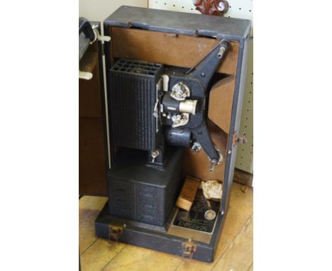 A vintage screen projector. 