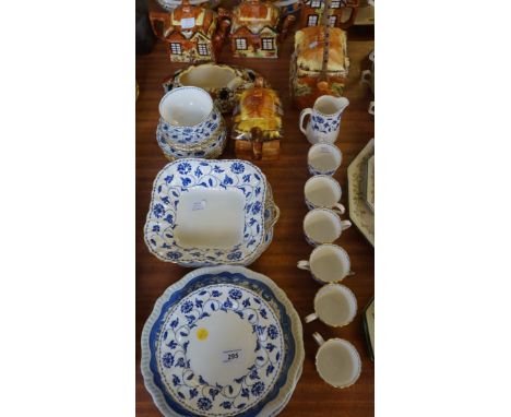A Spode Blue Colonel pattern part service, approximately fifteen pieces, together with further ceramics to include Price Kens