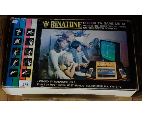 A Vintage Binatone colour TV game MK10.