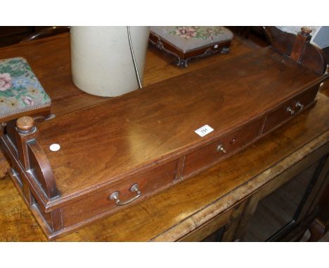 An early 20th Century mahogany dressing table chest of three drawers (originally a dressing table mirror).