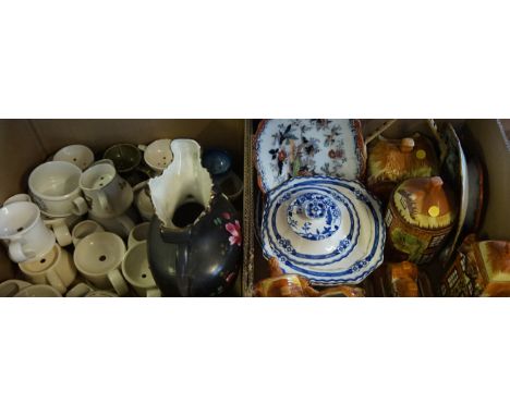 A quantity of assorted Prize Kensington Cottage ware to include biscuit barrel, coffee pot, teapot, condiment set, also 19th 