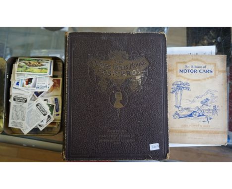 A mixed lot of assorted items to include a postcard album containing a quantity of assorted postcards, cigarette cards, footb