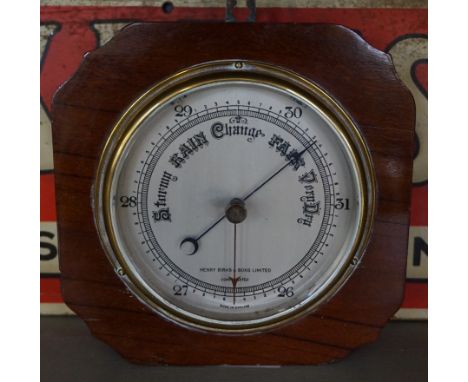 A mahogany cased barometer by Henry Birks & Sons Ltd.